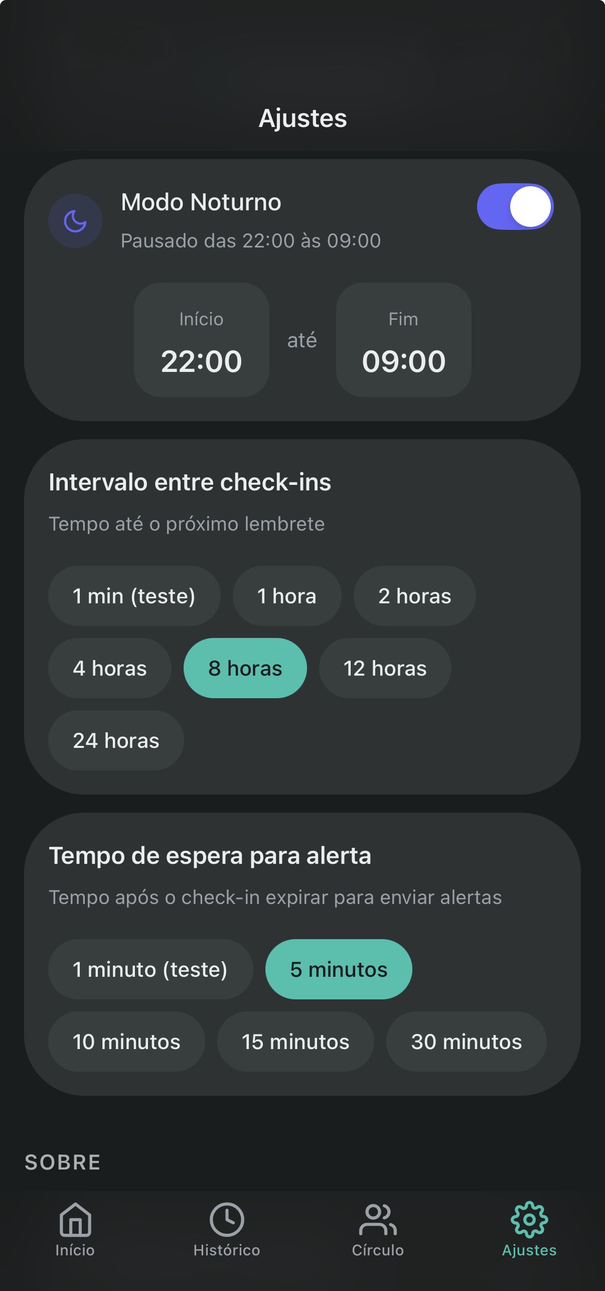 Manda Noticia - Ajustes